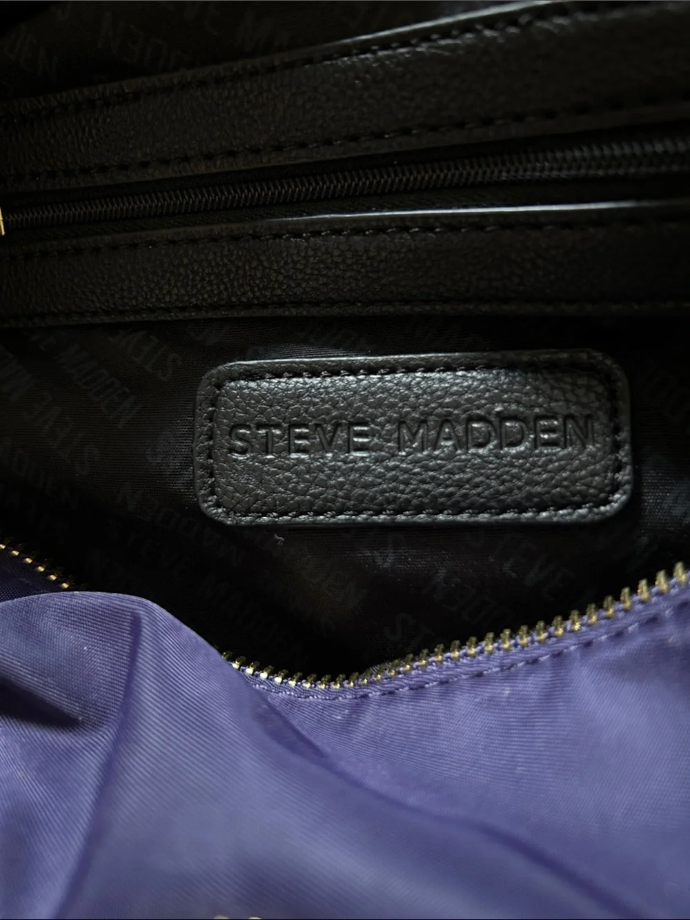 Steve Madden Purple Nylon Backpack with Black Trim